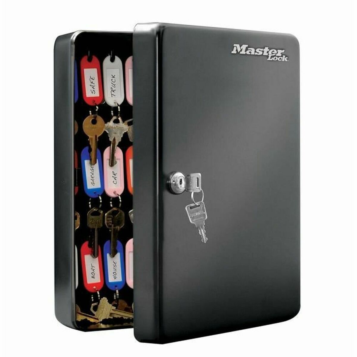 Key cupboard Master Lock 9,8 x 23,9 x 30 cm 50 Keys Black Steel-0