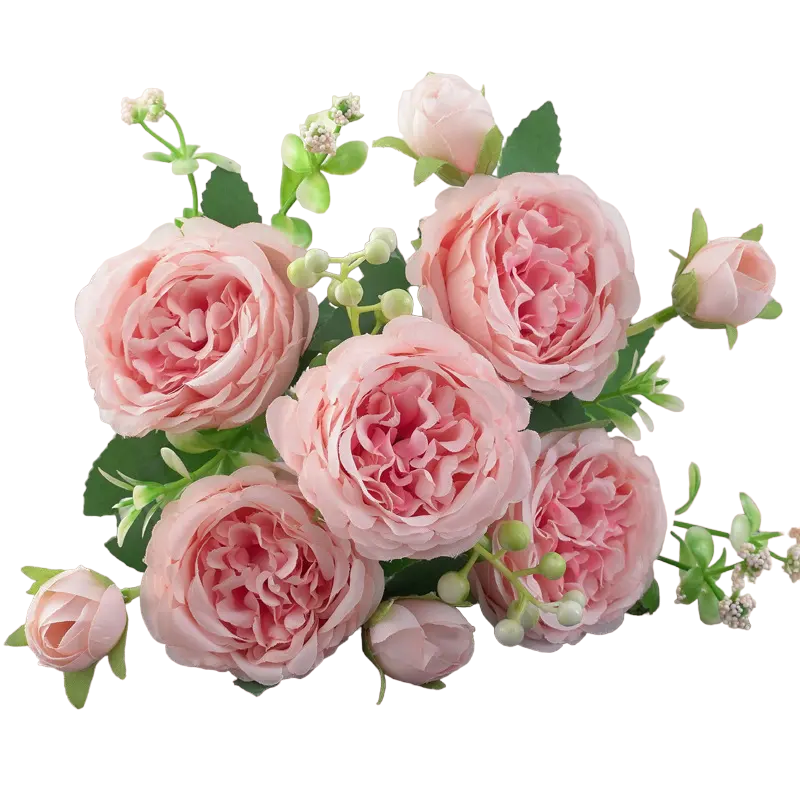 Realistic Light Pink Artificial Peony - Lifelike Home and Wedding Décor-0