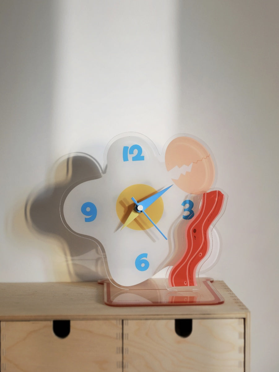 Egg Shaped Acrylic Desktop Clock-4