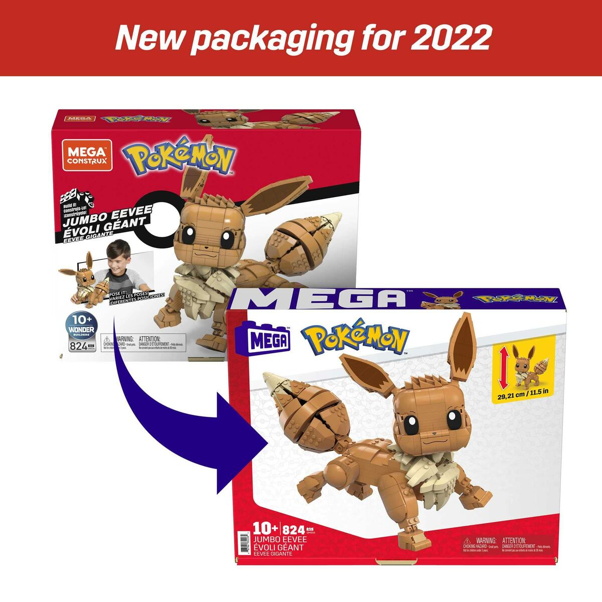 Construction set Pokémon Pokemon Eevee Giant Multicolour-1