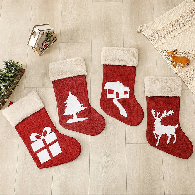 NNEOBA Christmas Stockings Reindeer Tree Holiday Decor Set (12 PCS)-4