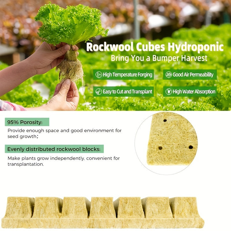 High Porosity Rockwool Grow Cubes for Seed Germination-4