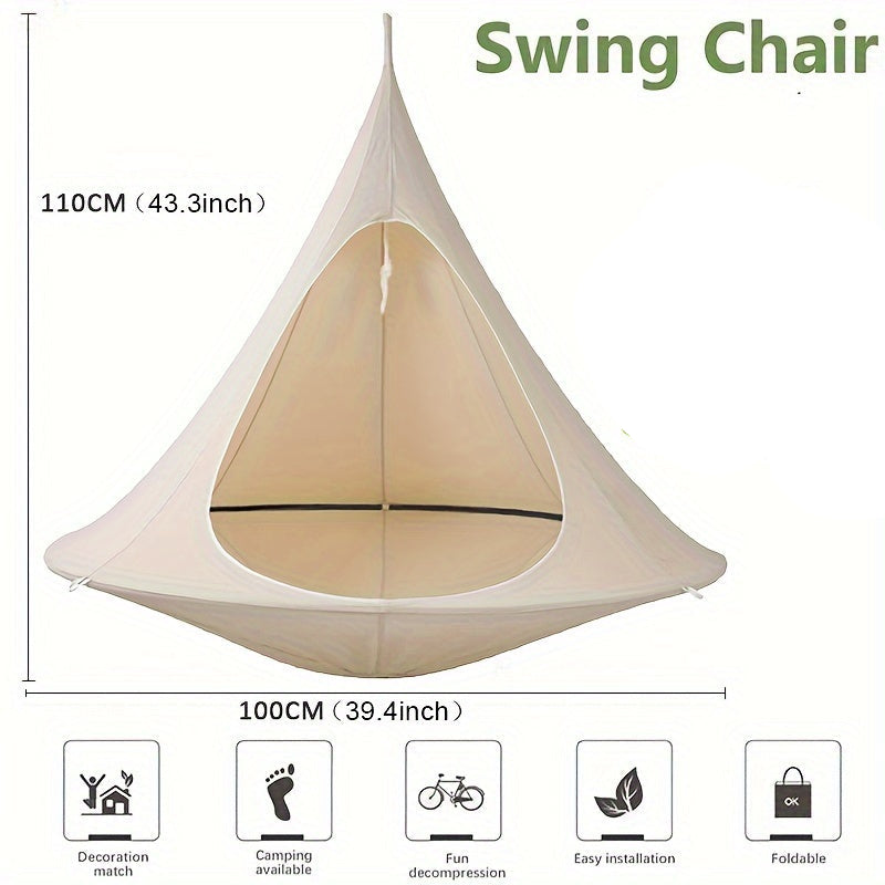 Waterproof Outdoor Hammock Chair for Patios & Campsites-3