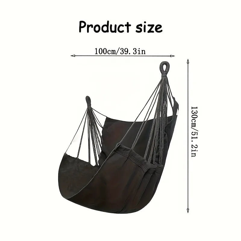 Outdoor Leisure Fabric Hammock Chair with Storage Bag-4