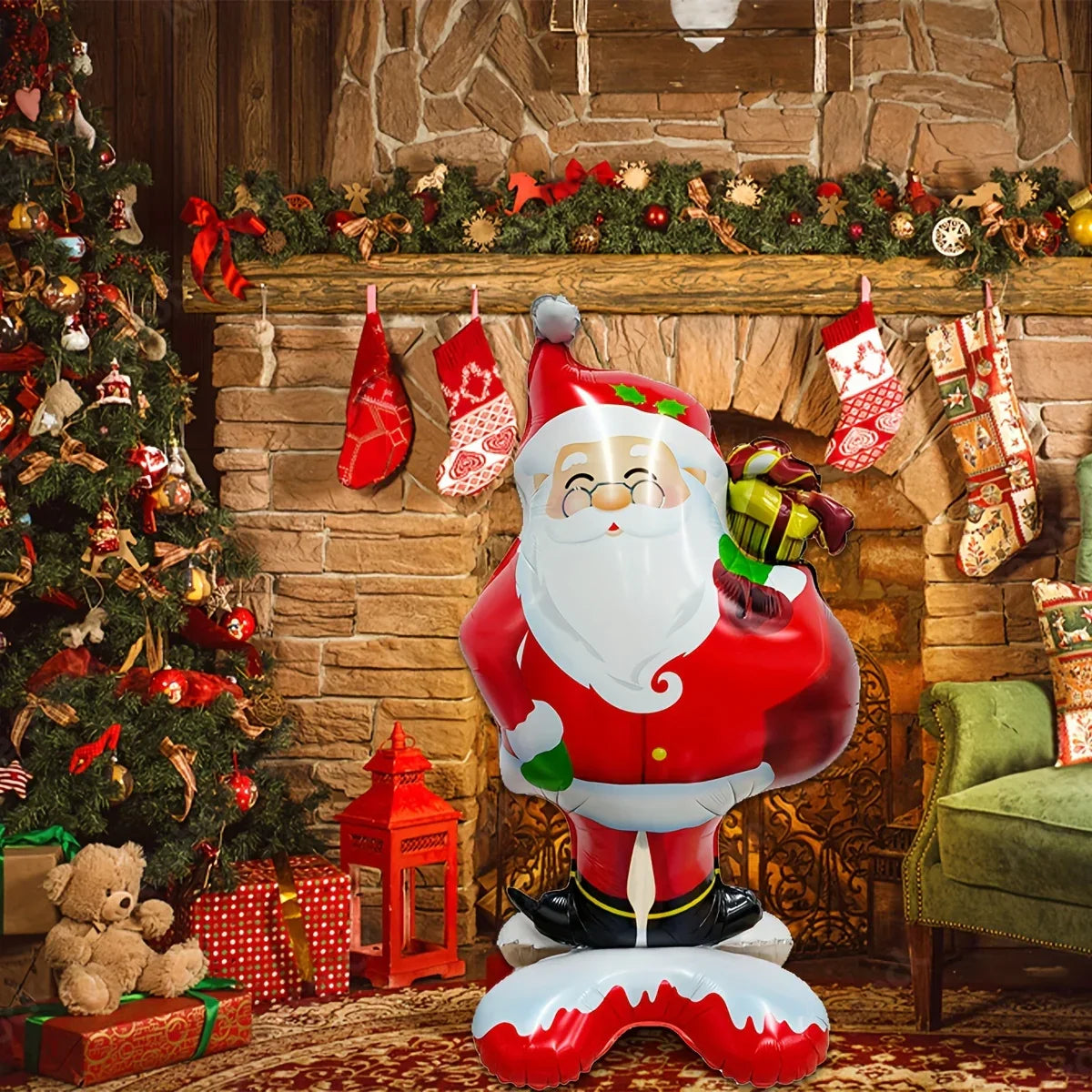 Extra Large Standing Santa Claus Foil Balloon-2