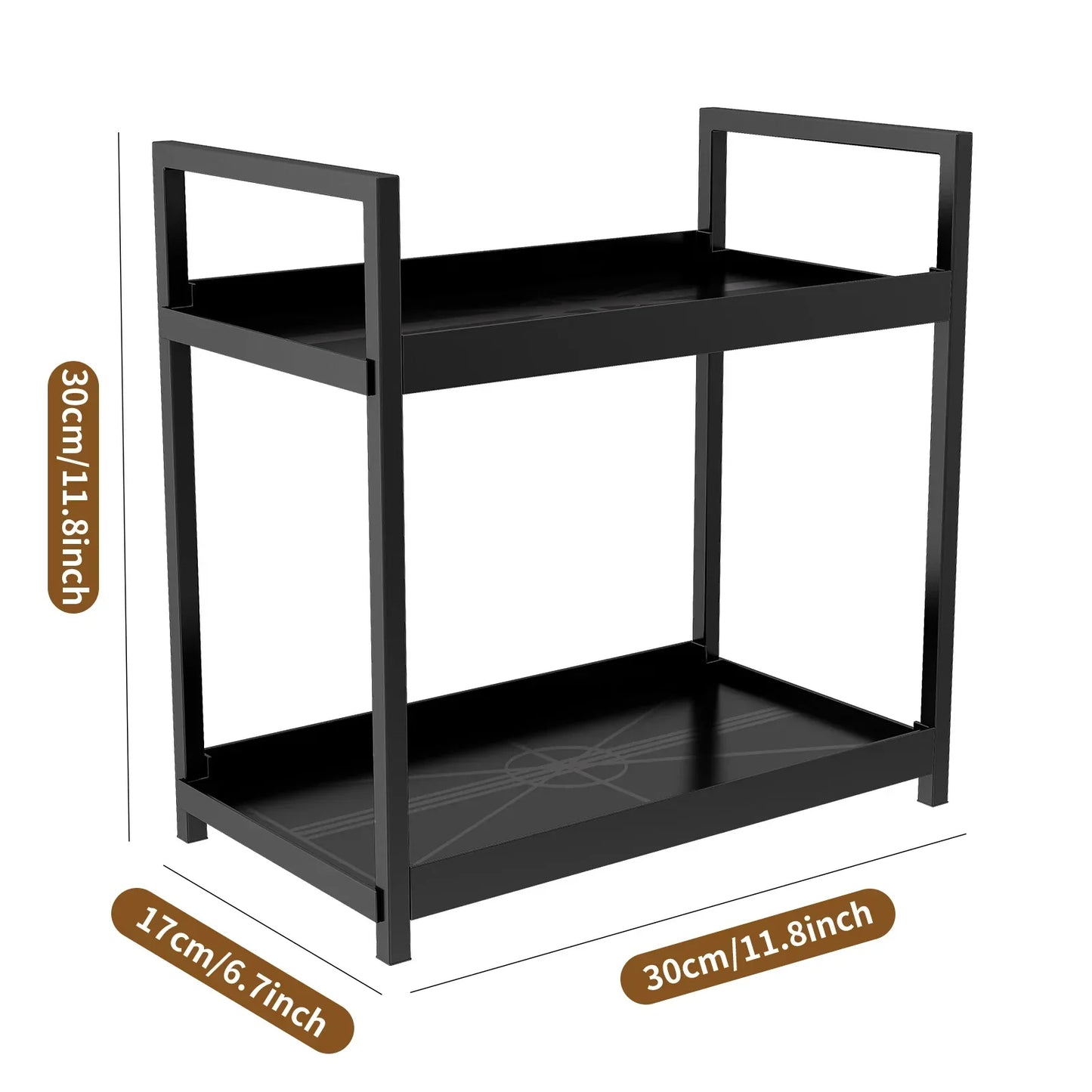 2-Tier Multifunctional Countertop Storage Rack-3