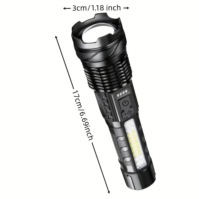 Powerful Rechargeable Torch Flood Light for Outdoor Camping-4