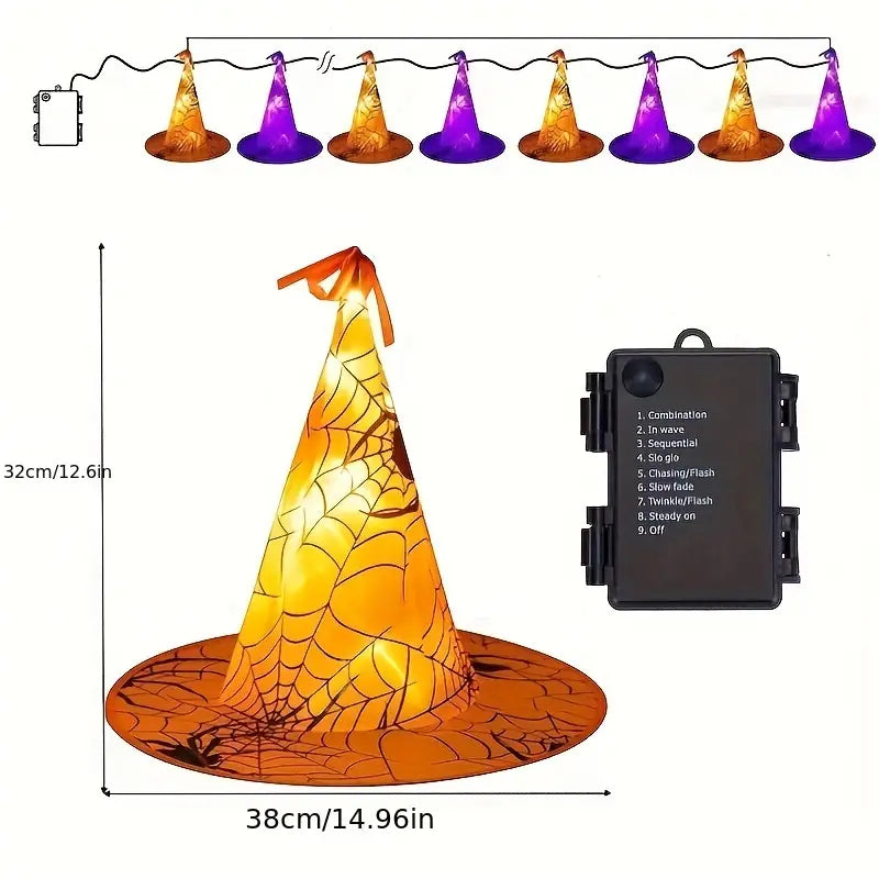 Witchy Illuminations: 8 Enchanted Hanging Hat Lights-4