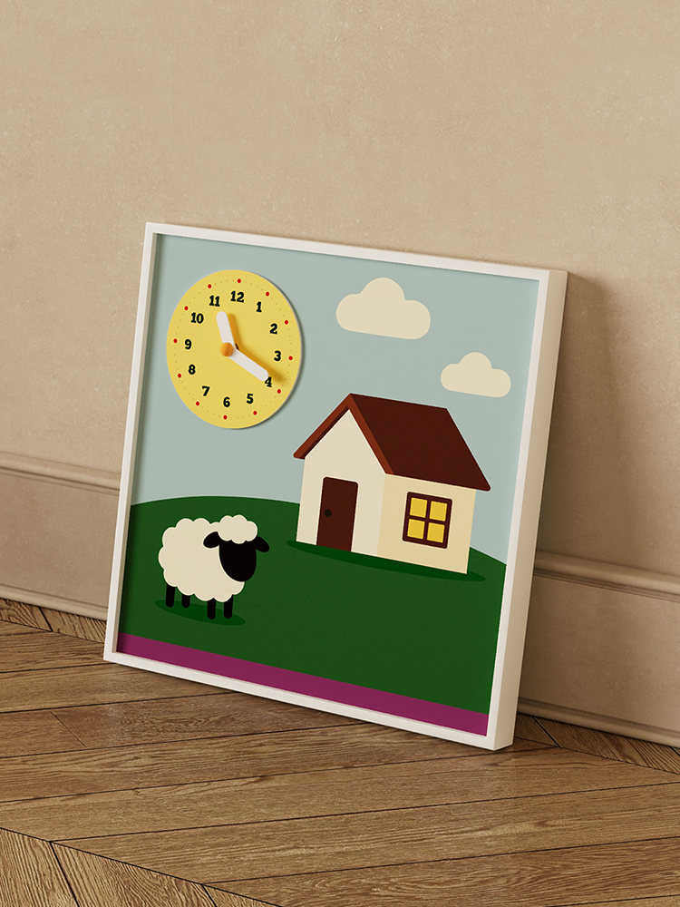 Sheep & House Decorative Clock-4