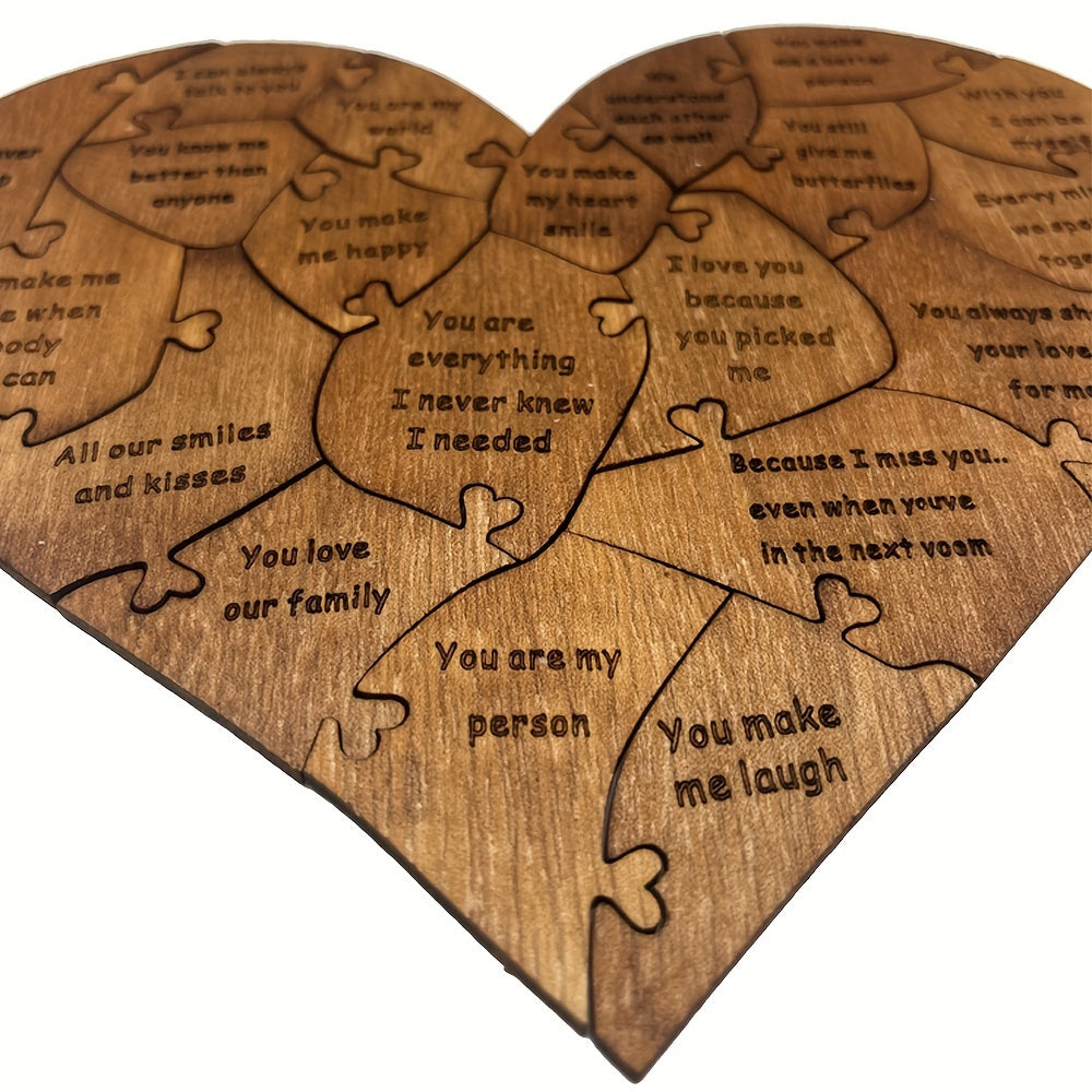 20 Reasons Why I Love You Wooden Heart Puzzle-3