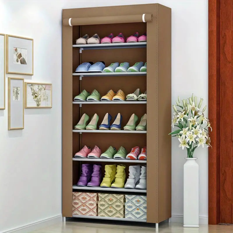 Safeguard your shoes with this dust-proof cabinet, keeping them clean and organized-4