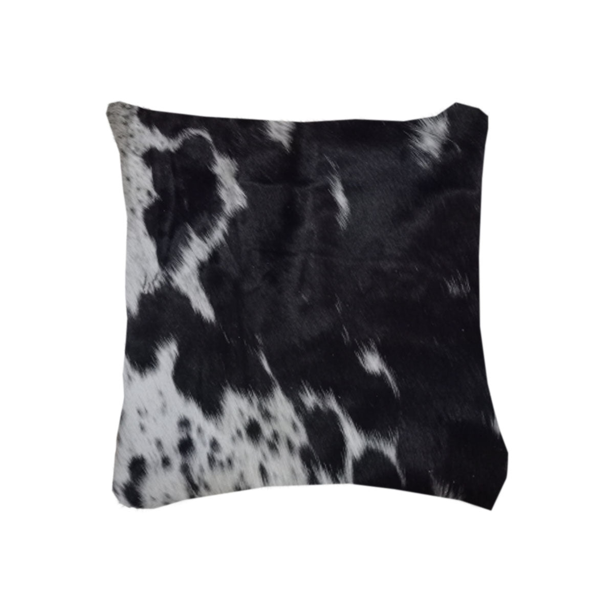 Cowhide Leather Black Cow Cushion Cover-2