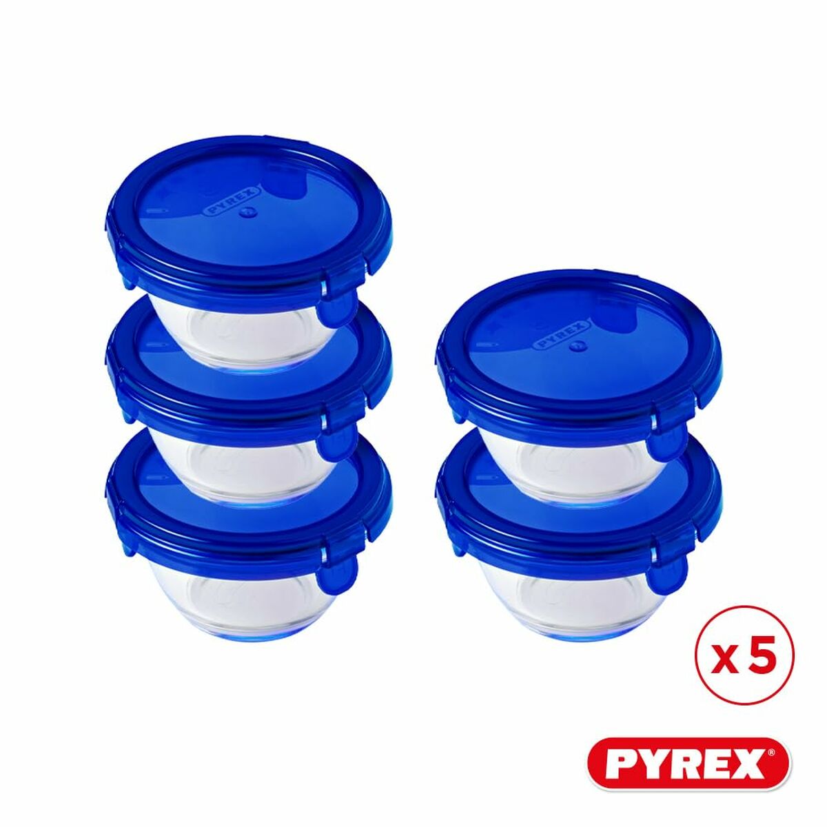 Set of lunch boxes Pyrex Transparent 5 Pieces-1