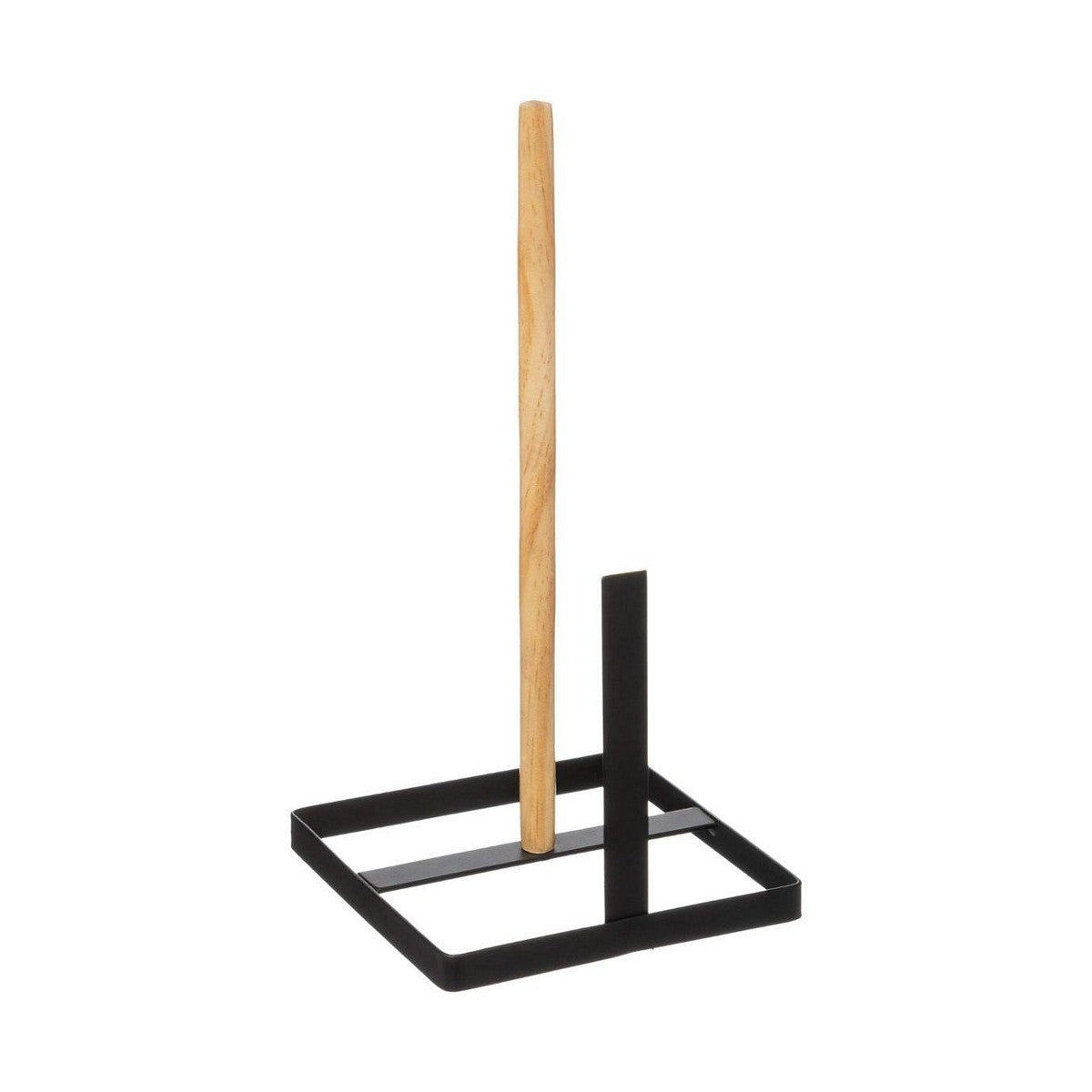 Kitchen Paper holder Secret de Gourmet Black 15 x 15 x 30 cm Wood-0