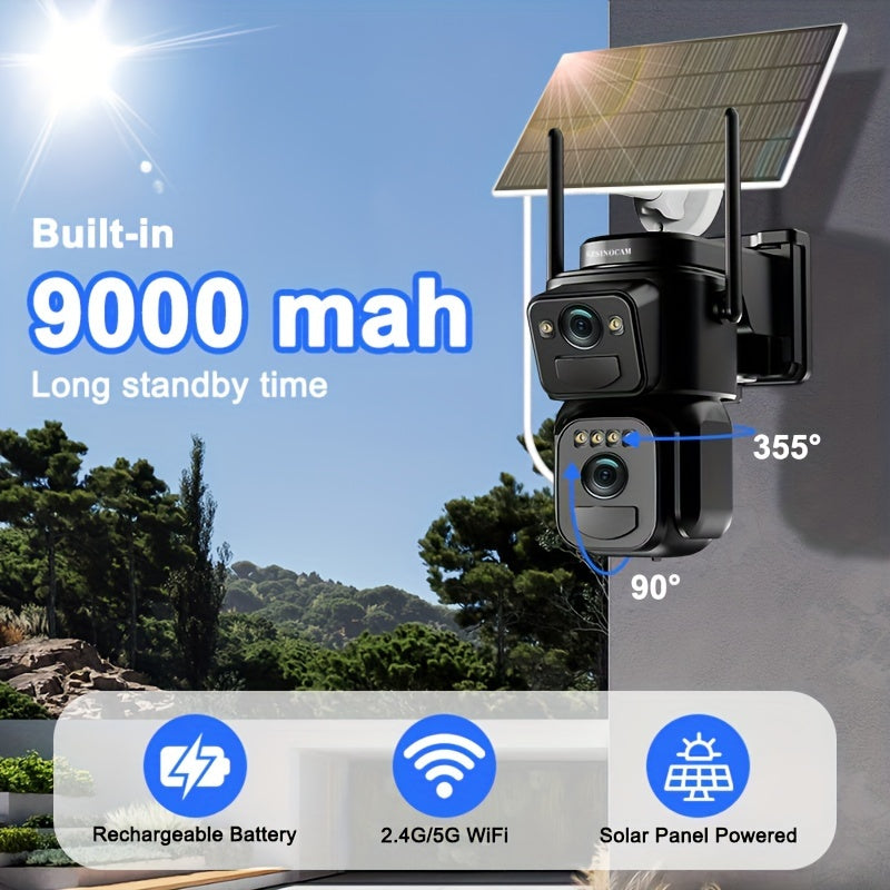 Security Camera with LED Spotlight with 360° Solar LED-2
