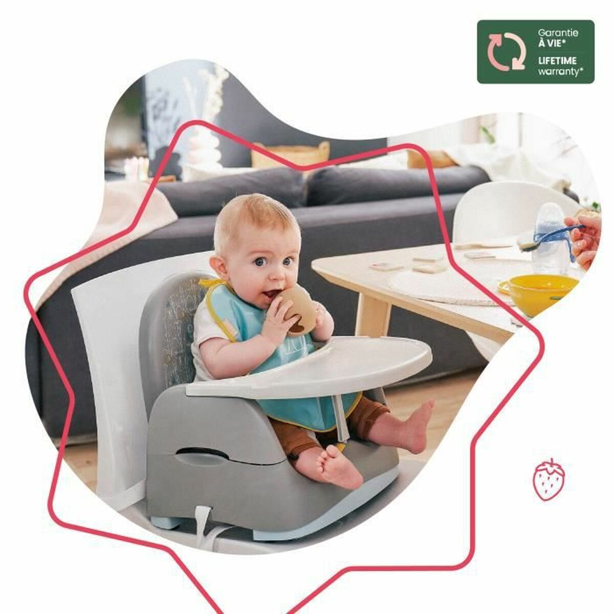 Highchair Badabulle Sitzerhöhung 15 kg White/Grey-2