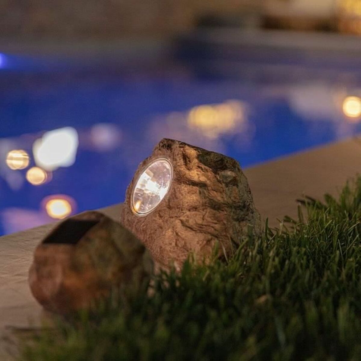 Solar lamp Lumisky ROCKY BROWN Grey (3 Units) (3 Pieces)-2