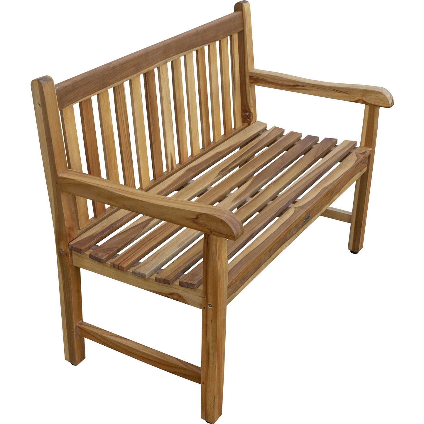 26" Natural Teak Solid Wood Garden Bench-6