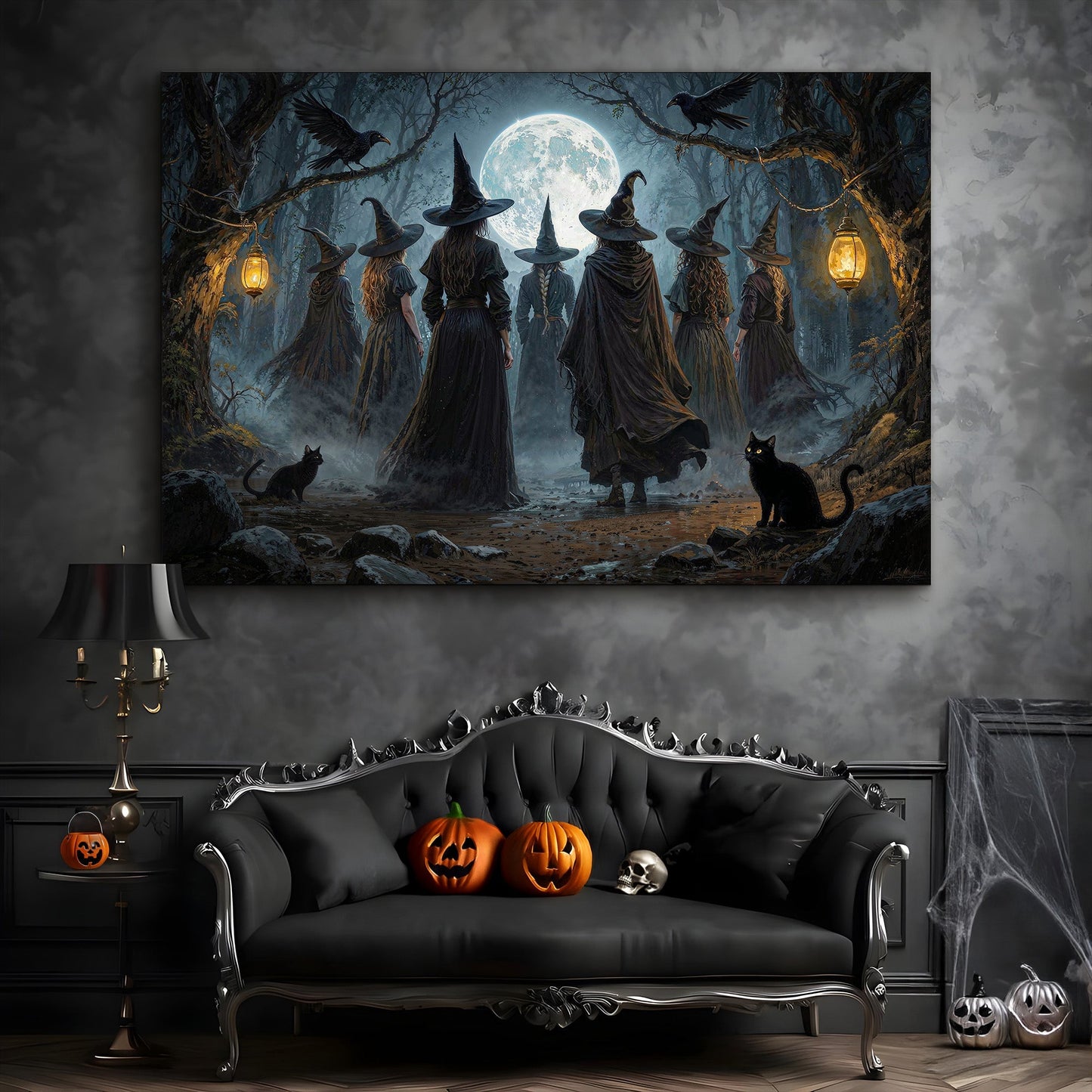 Coven of Witches Halloween Wall Art-3