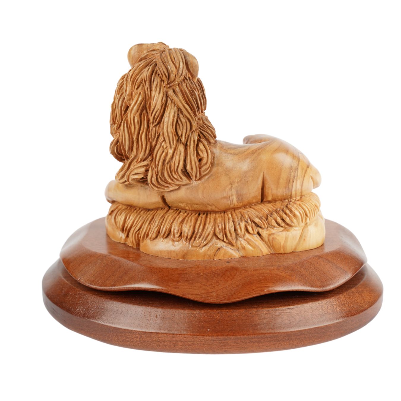 Löwe und Lamm – Symbol des Friedens aus Olivenholz (20 cm)-2