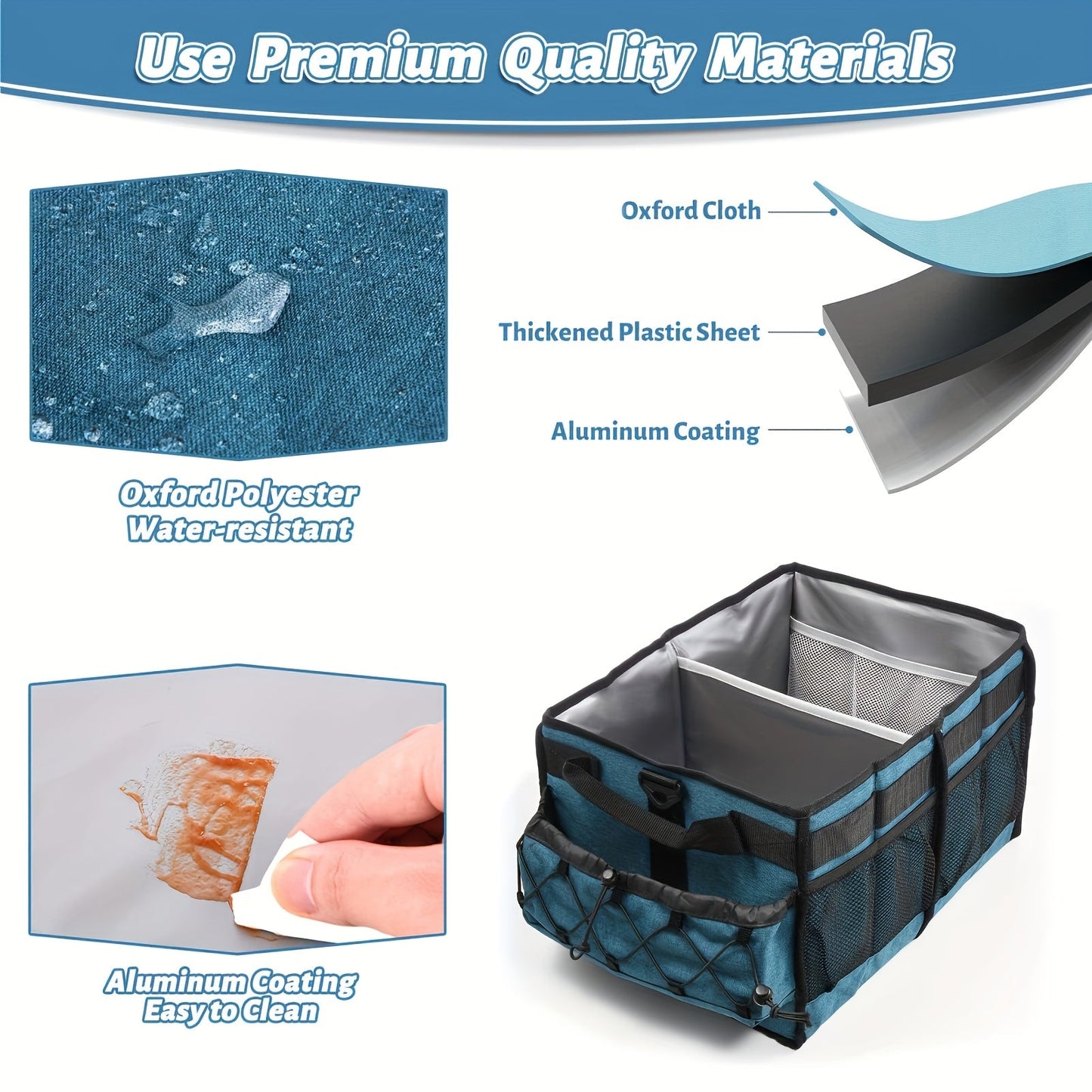 NNETM BBQ Grill Caddy with Paper Towel & Condiment Pocket-4