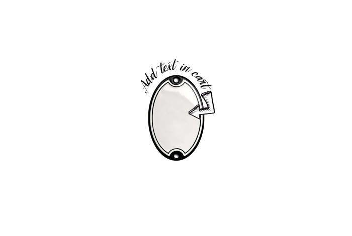 White Enamel Sign 4.6 x 7 cm (1¾" x 2¾")-3
