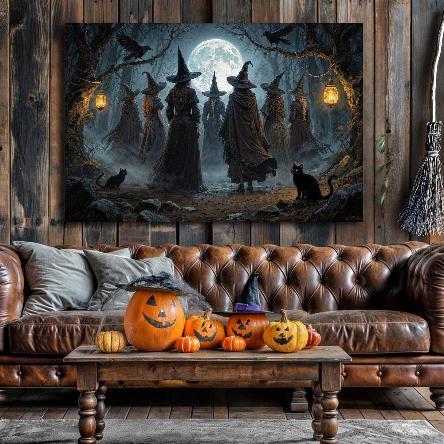 Coven of Witches Halloween Wall Art-2