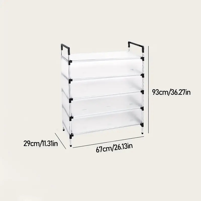 Say goodbye to dusty shoes with this convenient dustproof storage shelf-2