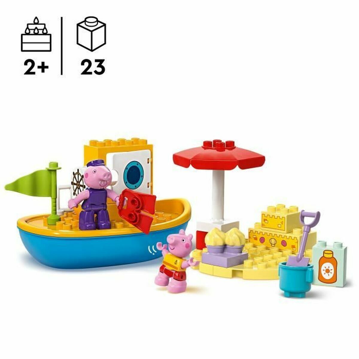 Construction set Lego Peppa Pig's Boat Trip Multicolour-5