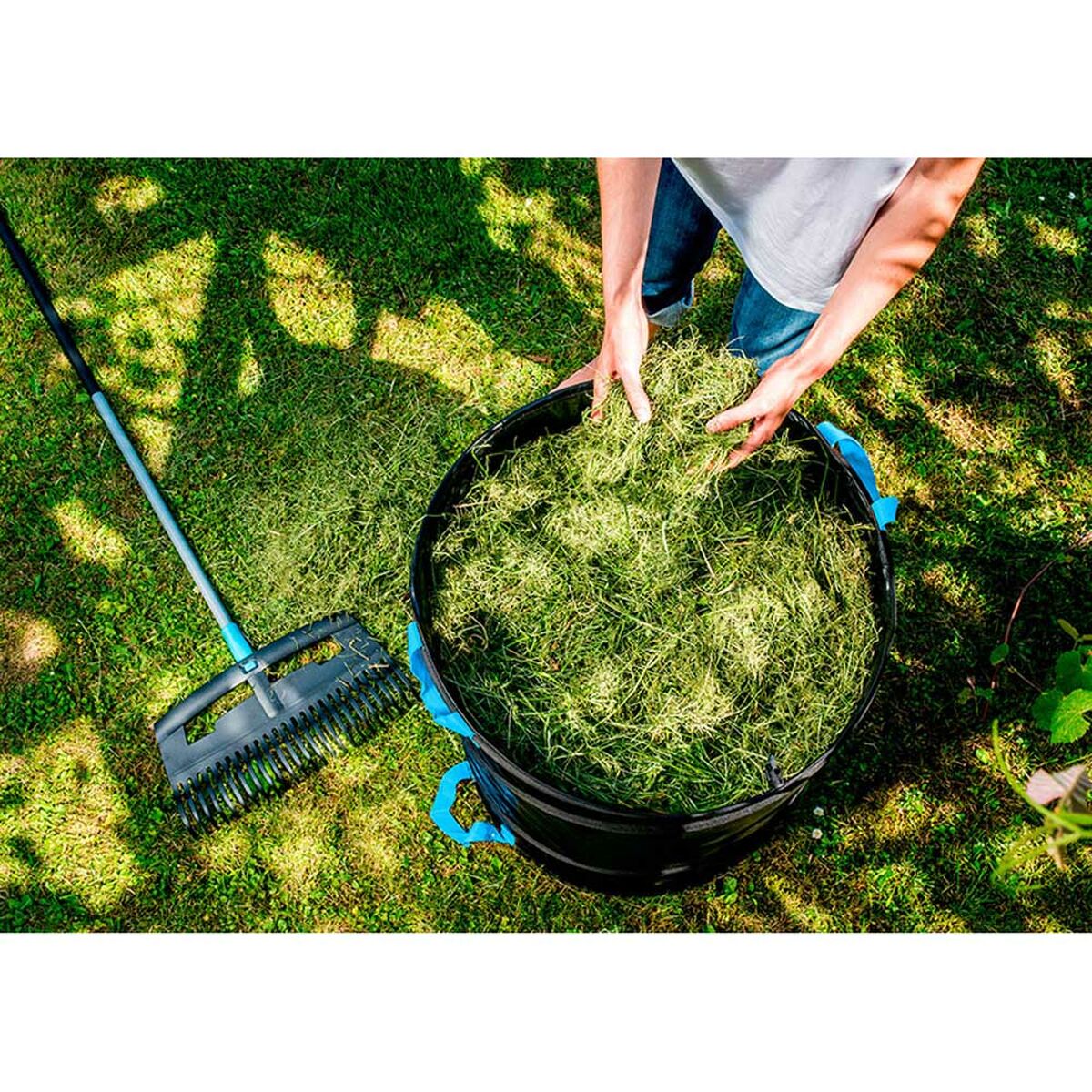Garden waste bag Cellfast Pop Up Nylon Steel 40 x 40 x 48 cm Foldable-3