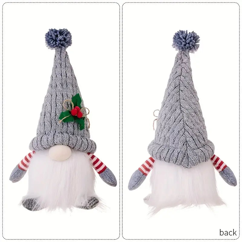 2-Piece Christmas Gnome Set with Light-Up Green Hat & Colorful LED Lights-4