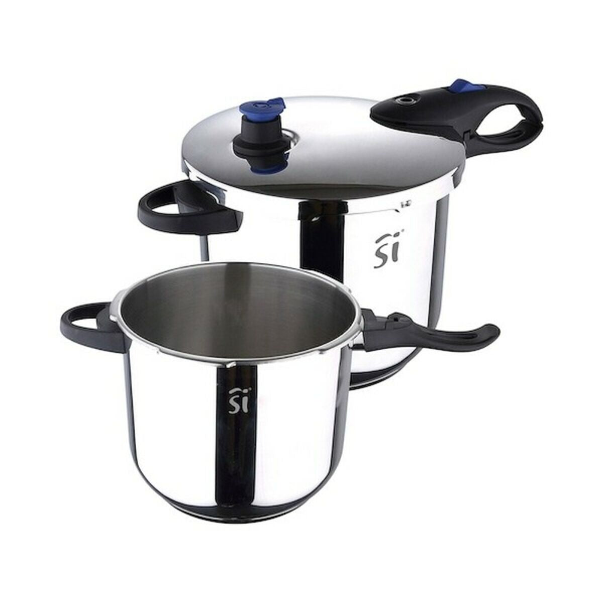 Set of pressure cookers San Ignacio Stainless steel 4 L 5,5 L Ø 22 cm-0
