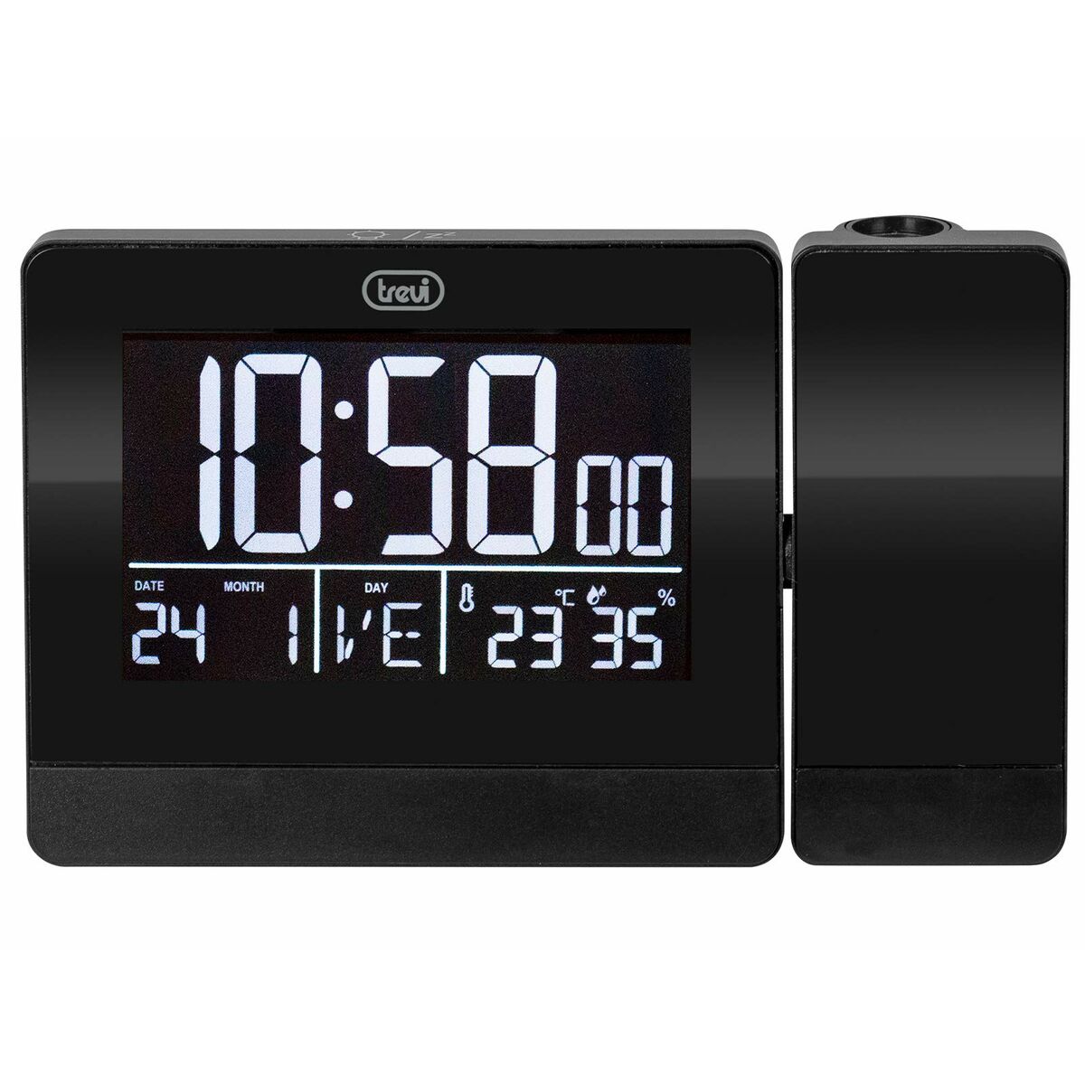 Table clock Trevi 0088400 Black (1 Unit)-3
