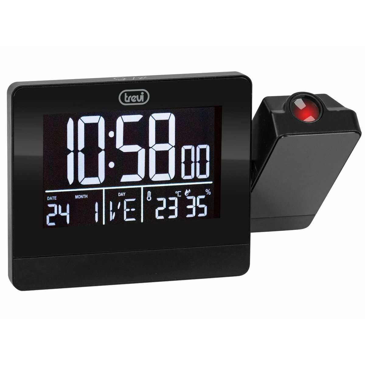 Table clock Trevi 0088400 Black (1 Unit)-2