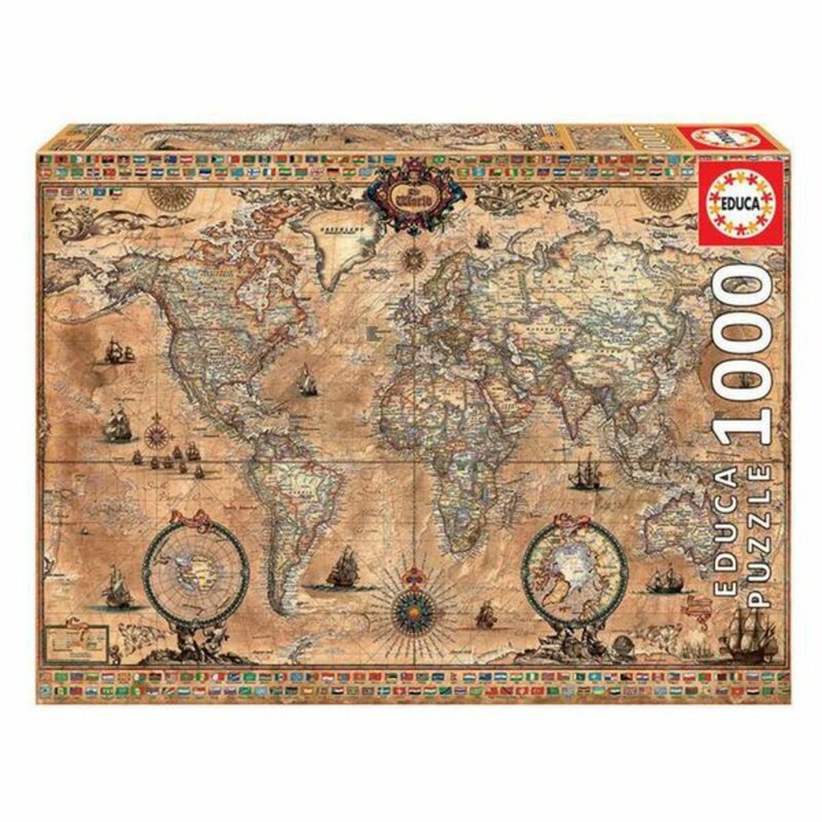 Puzzle Educa World Map (1000 pcs)-0