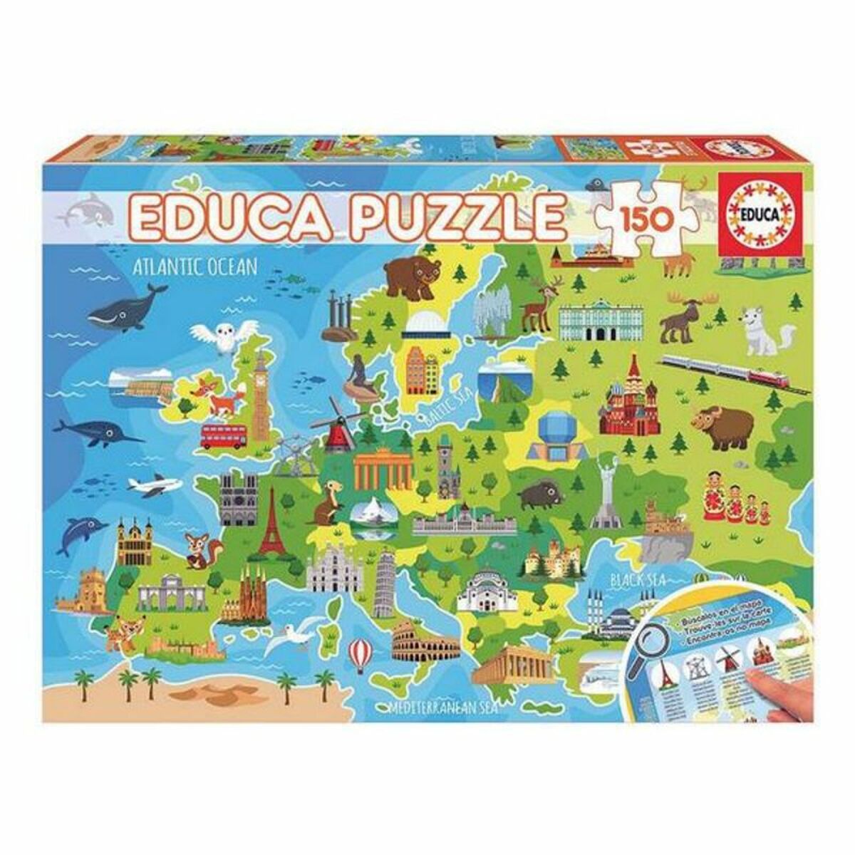 Child's Puzzle Europe Map Educa (150 pcs)-0