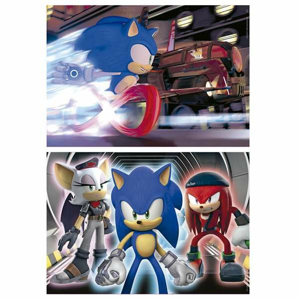 2-Puzzle Set Educa Neon Sonic 100 Pieces-2