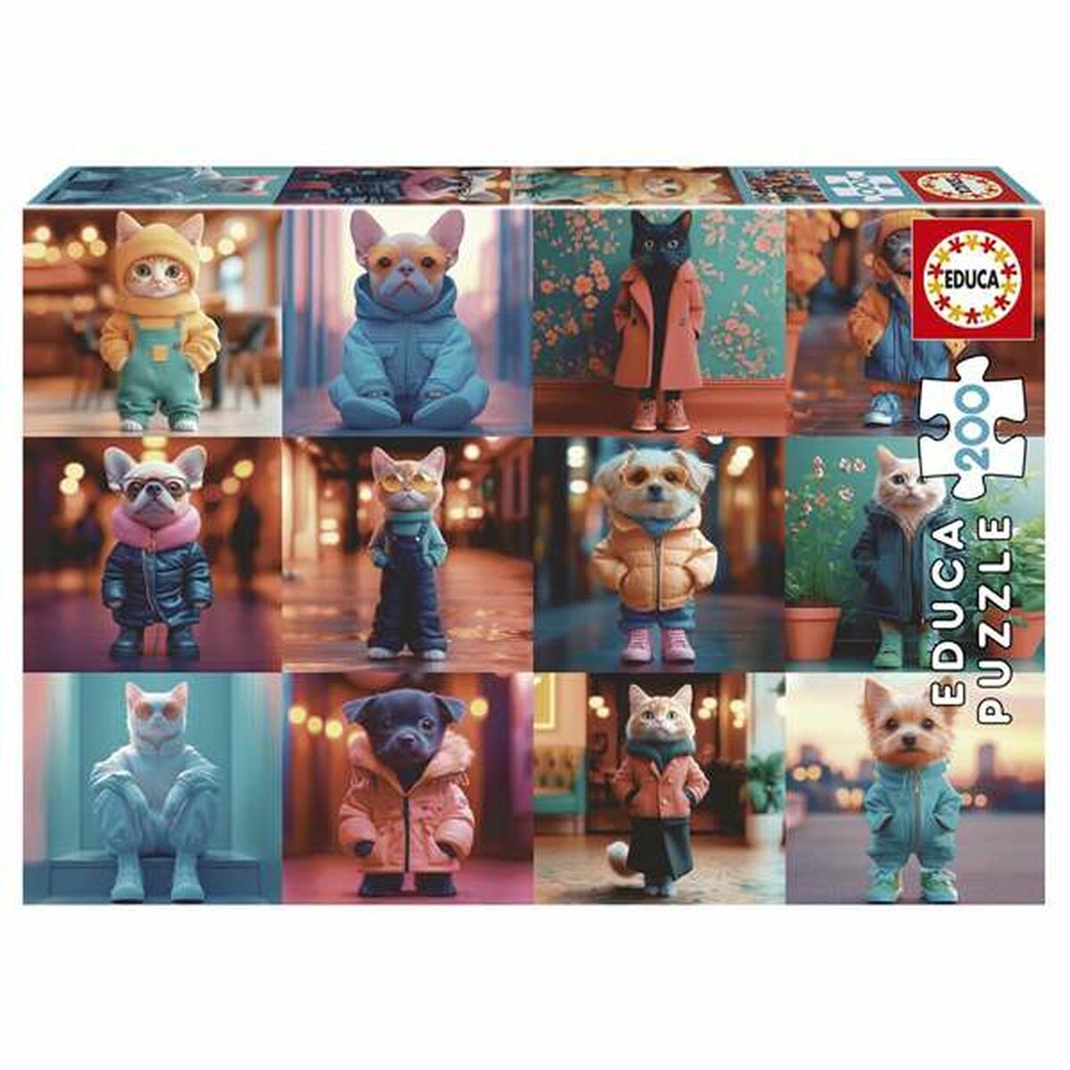 Puzzle Educa 20219 Fashion Animals 200 Pieces-3