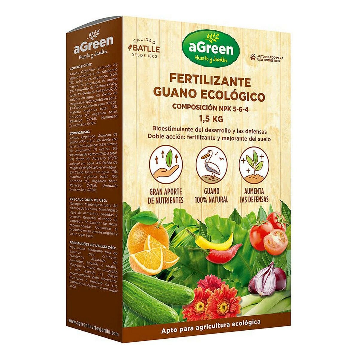 Plant fertiliser aGreen 1,5 Kg Ecological-0