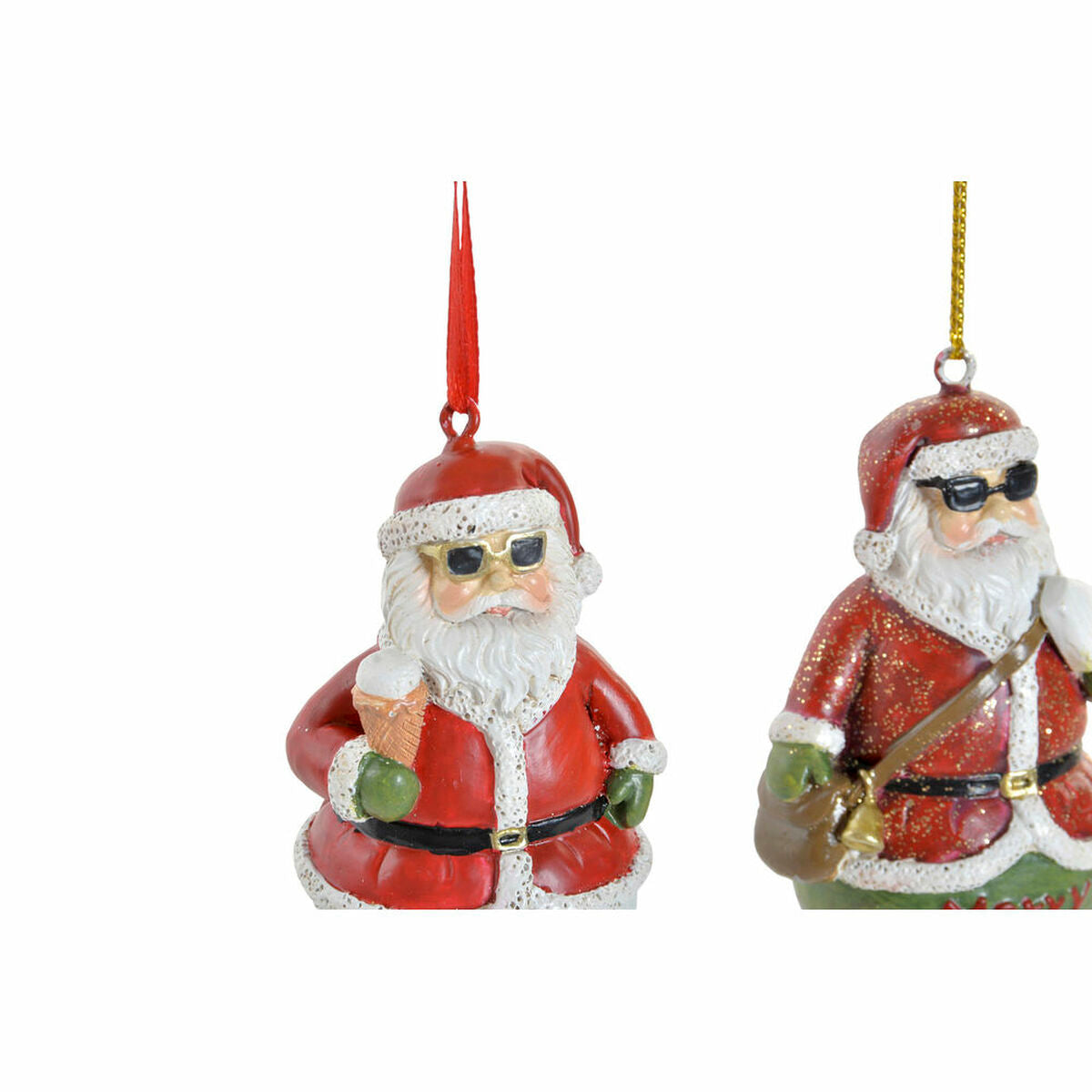 Hanging decoration DKD Home Decor Christmas Resin (2 pcs) (4.5 x 3 x 7 cm)-1