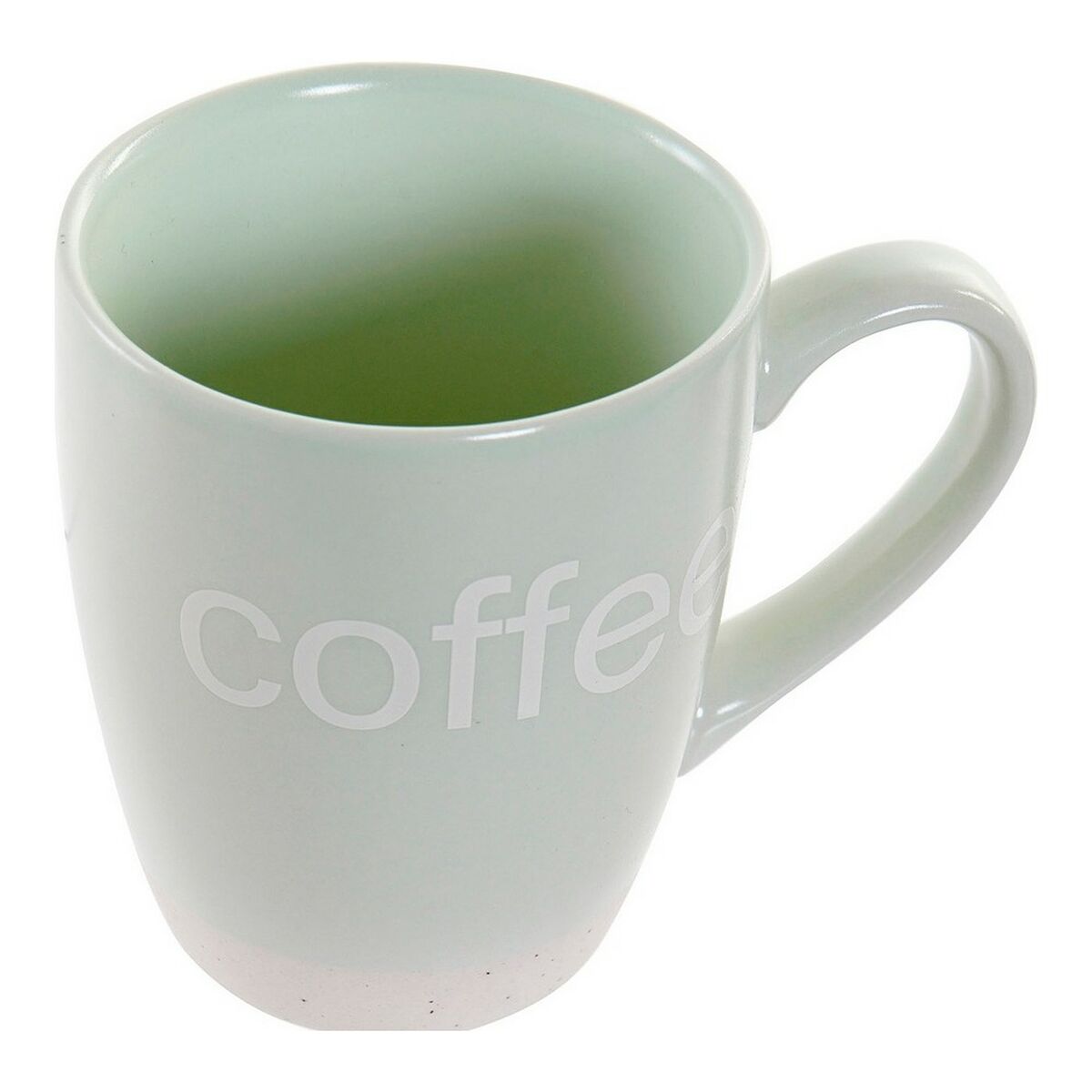 Mug DKD Home Decor Multicolour Blue Pink Rubber wood Green Stoneware 160 ml (3 Units) (7 pcs)-1