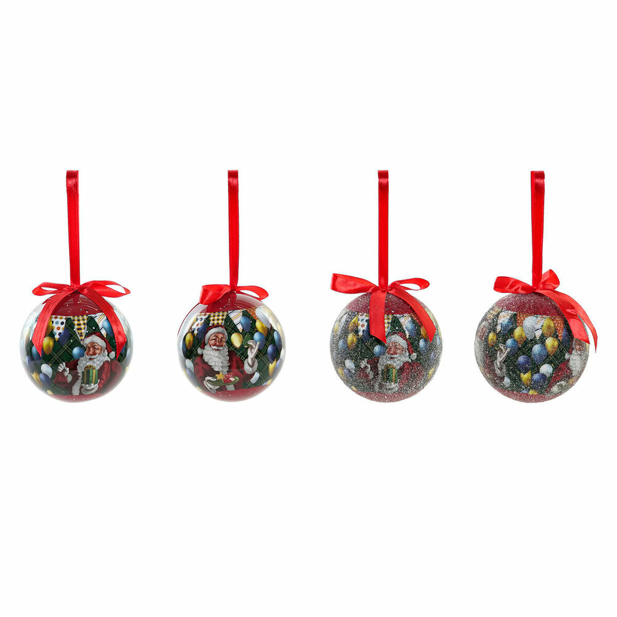 Christmas Baubles DKD Home Decor Father Christmas PVC (7 pcs) (7.5 x 7.5 x 12 cm)-0