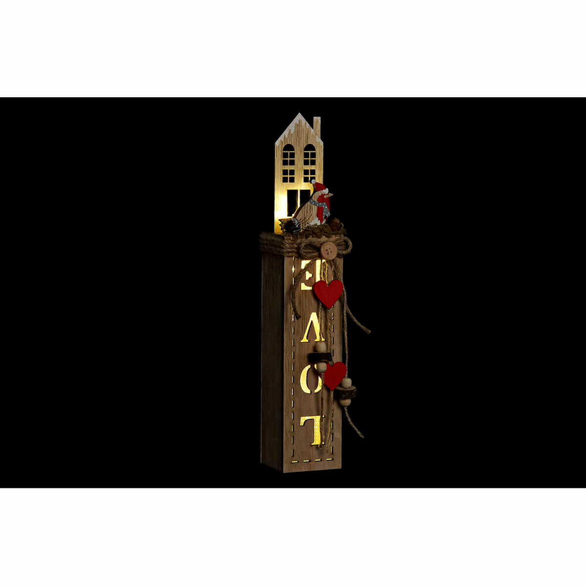 Lighting decoration DKD Home Decor Christmas Natural (6,5 x 7,5 x 36 cm) (2 Units)-3