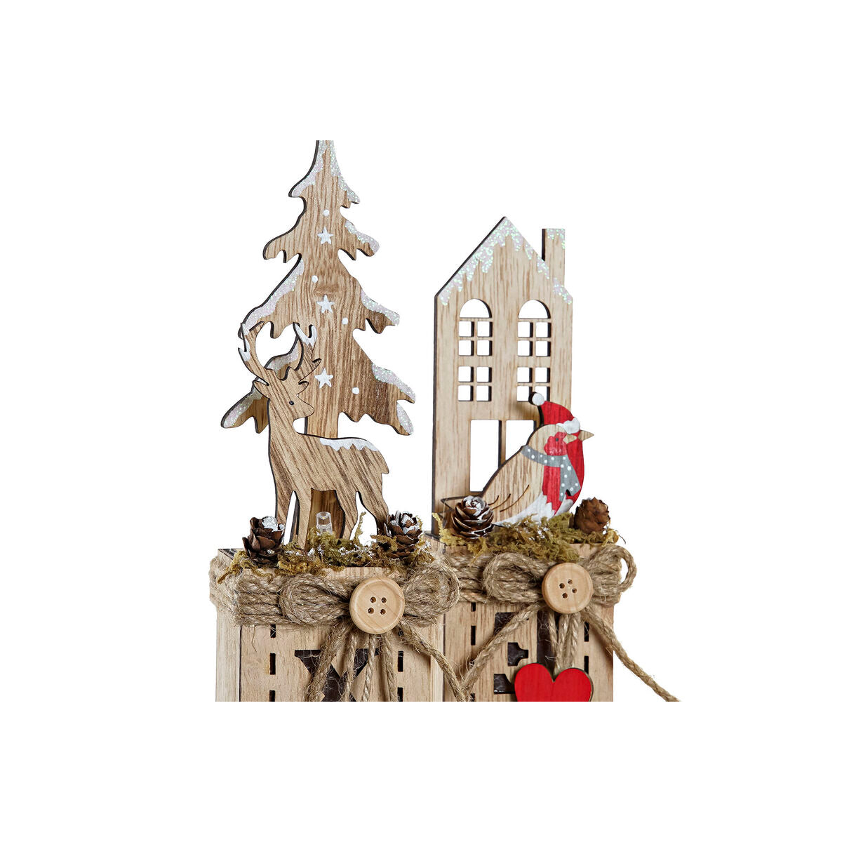 Lighting decoration DKD Home Decor Christmas Natural (6,5 x 7,5 x 36 cm) (2 Units)-2