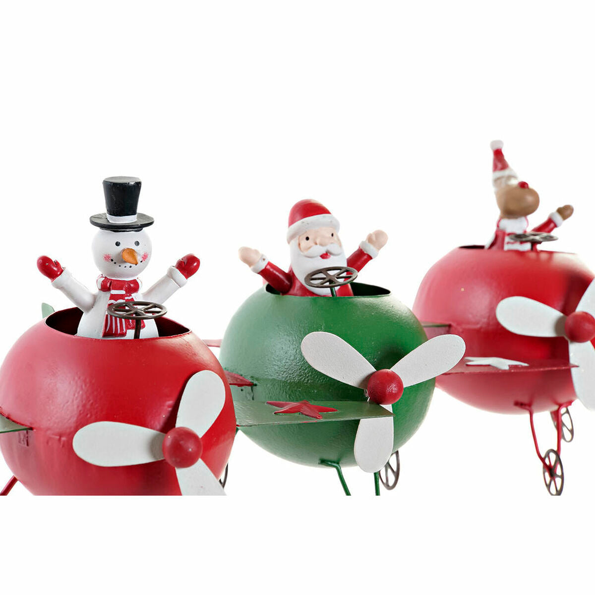 Christmas bauble DKD Home Decor Metal Reindeer (19 x 14 x 13 cm) (3 pcs)-2