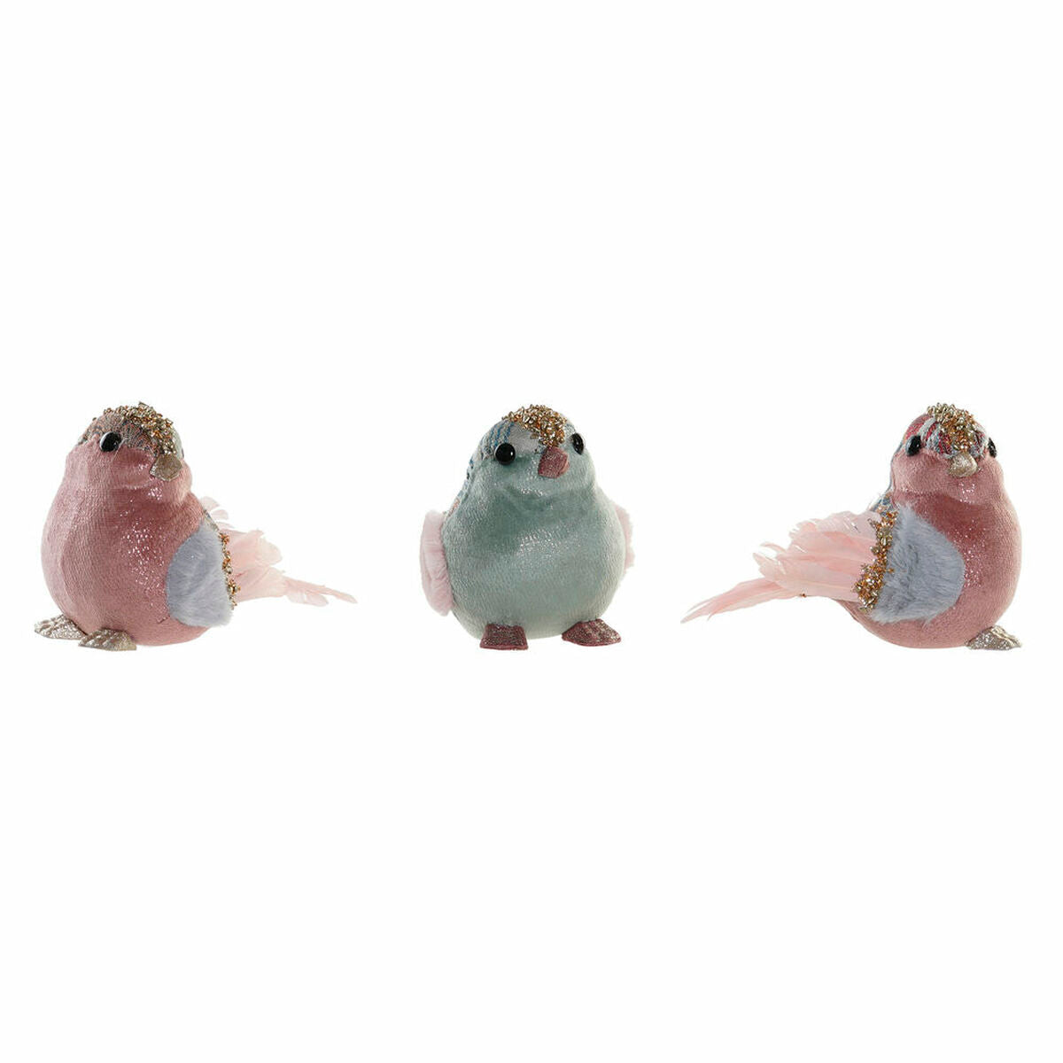 Christmas bauble DKD Home Decor Polyester Foam (3 pcs) (15 x 10 x 11 cm)-0