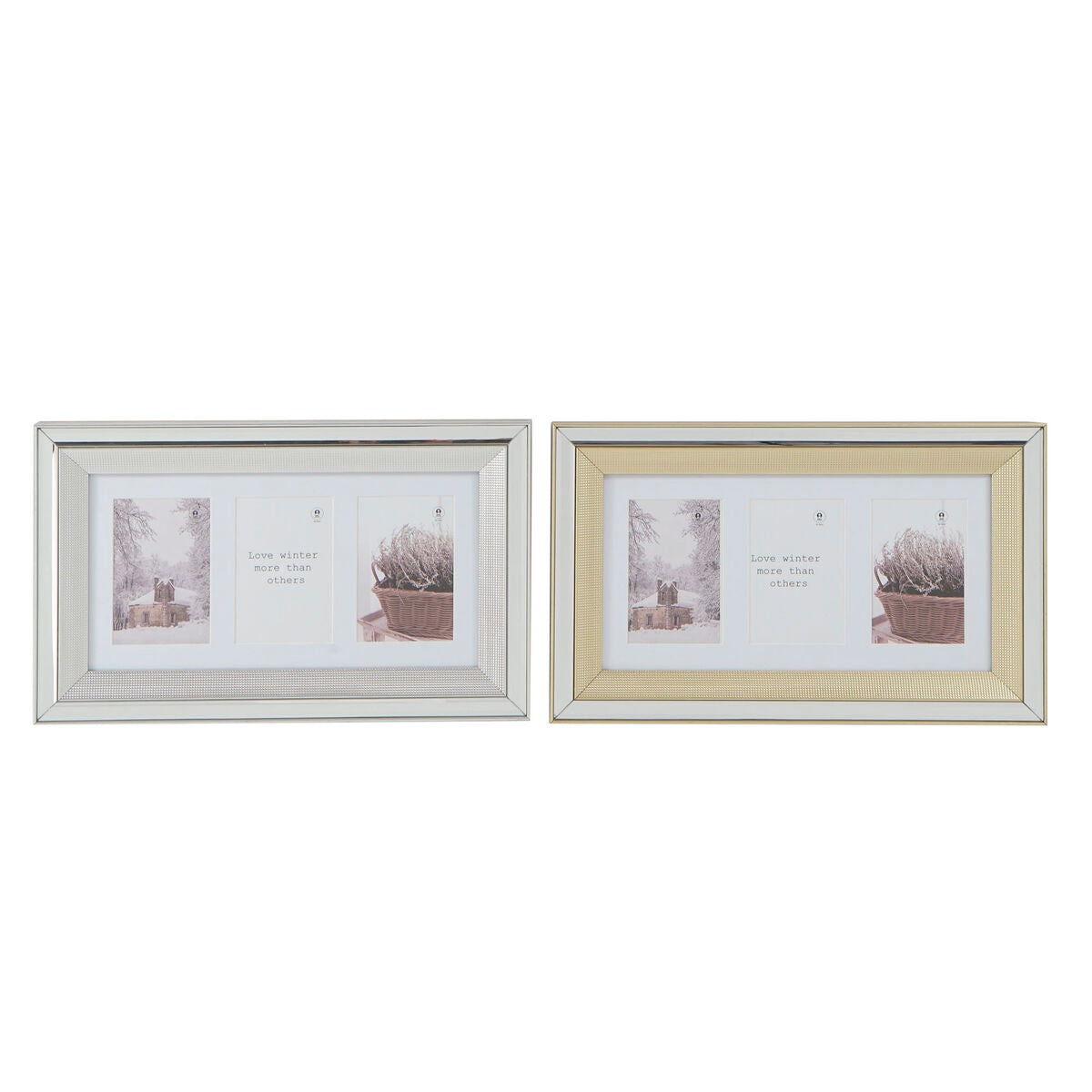 Photo frame DKD Home Decor Crystal polystyrene Golden Silver Traditional 47 x 2 x 29 cm (2 Units)-0