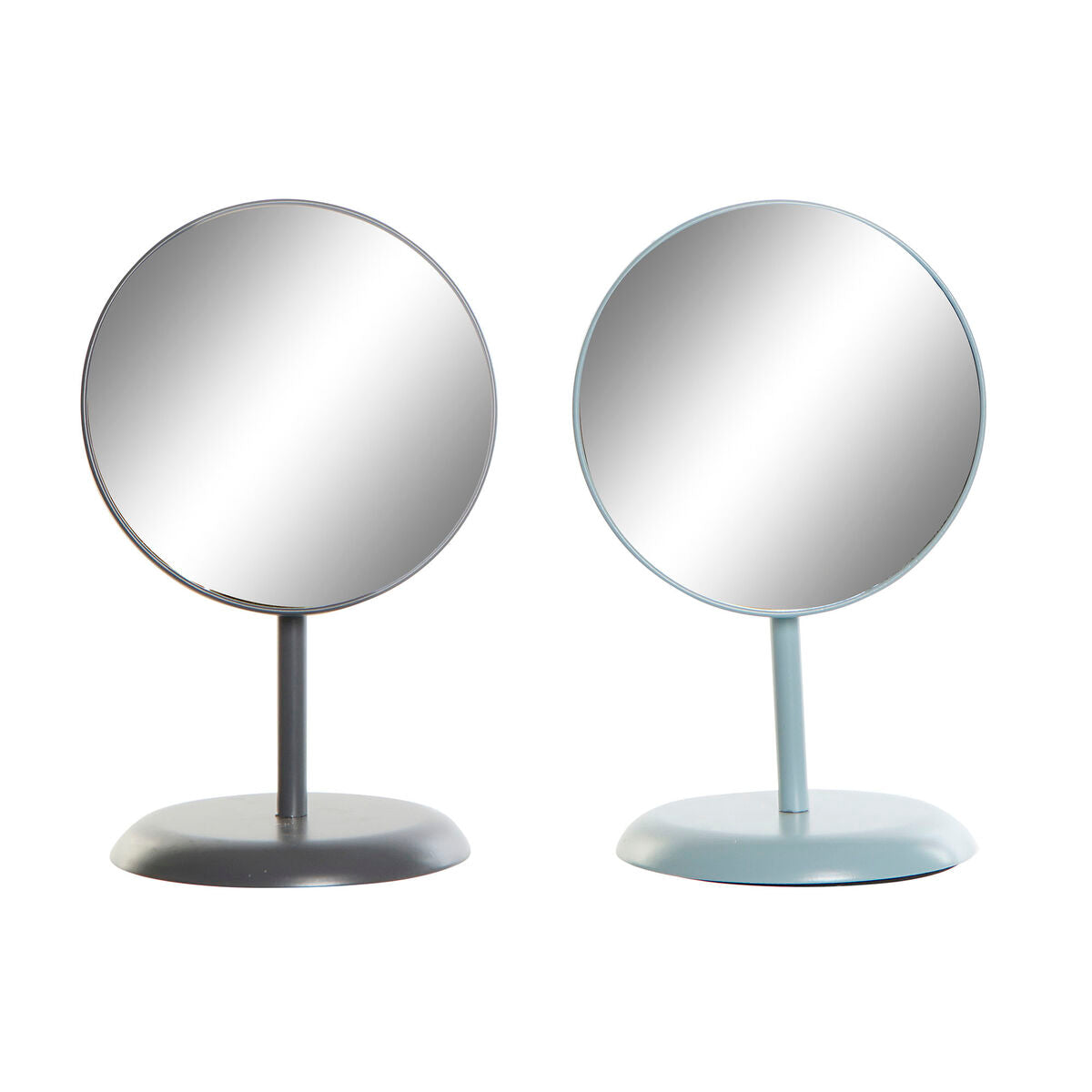 Wall mirror DKD Home Decor Metal Dark grey Light grey 2 Units (17 x 17 x 27,7 cm)-0