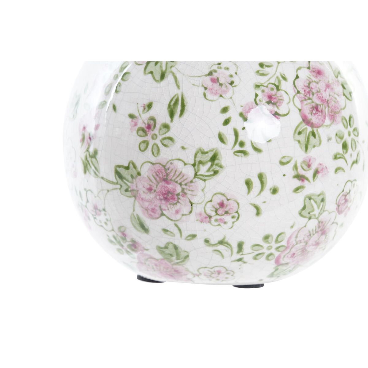 Decorative bauble DKD Home Decor Flowers Stoneware (12 x 12 x 12 cm)-1