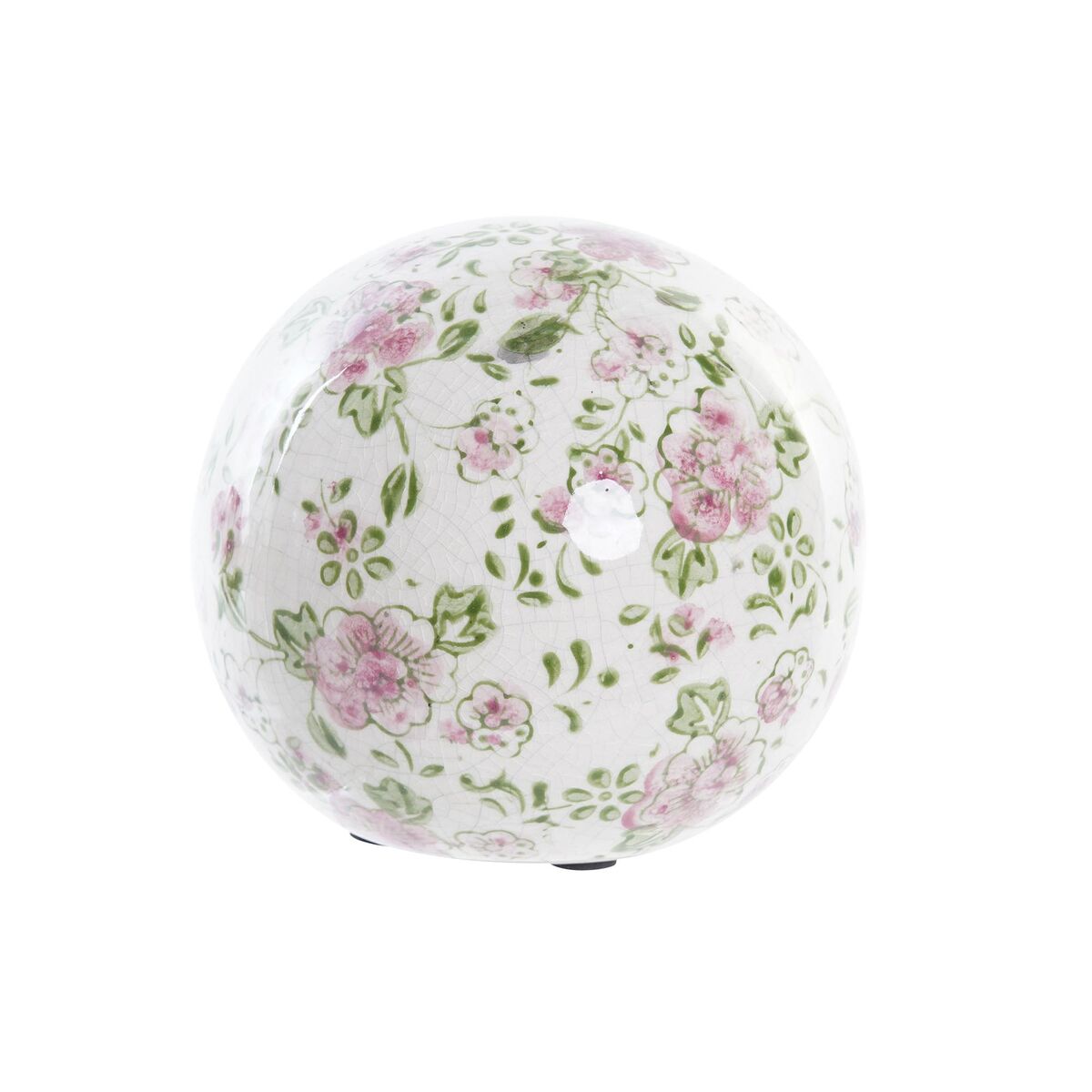 Decorative bauble DKD Home Decor Flowers Stoneware (12 x 12 x 12 cm)-0